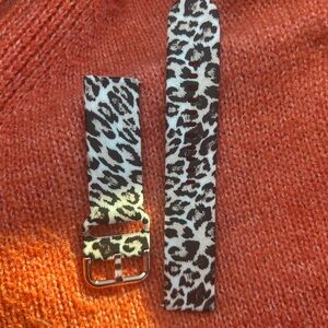 Leopard Print Silicone Watch Strap 22mm